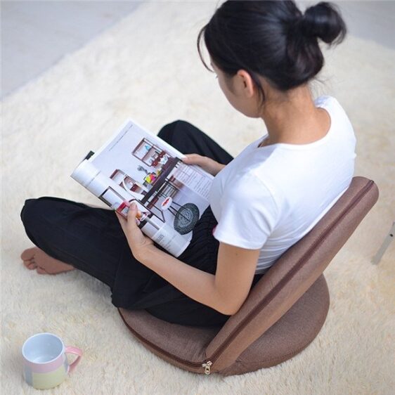 Foldable Fabric Padded Meditation Chair with Adjustable Backrest - Meditation Seats & Cushions - Chakra Galaxy