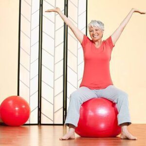 Formidable Crimson Red Yoga Medicine Ball for Flexibility Improvement - Yoga Props - Chakra Galaxy