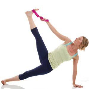 Fuchsia Pink 8-Shaped Yoga Stretch Strap for Wrist and Waist - Yoga Straps - Chakra Galaxy