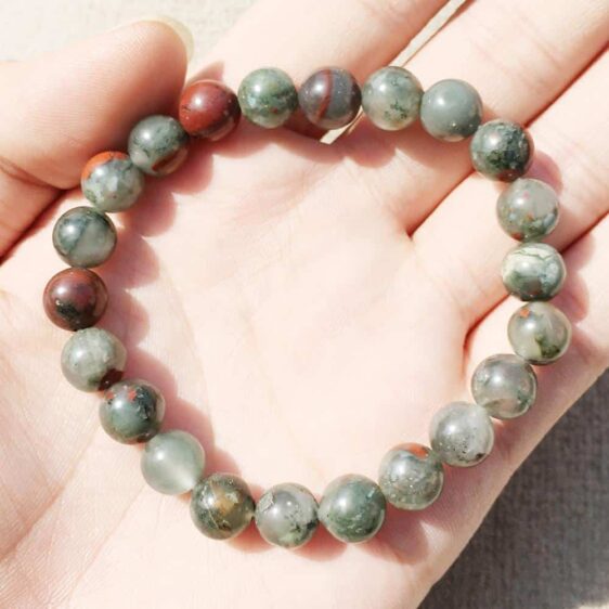 Genuine Bloodstone Beads Root Chakra Healing Spirituality Bracelet - Charm Bracelets - Chakra Galaxy