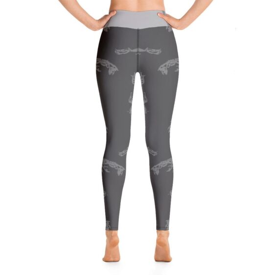 Gorgeous Gray Koi Abstract High-Waist Design Yoga Pants Leggings - Yoga Leggings - Chakra Galaxy