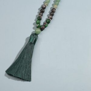 Green Aventurine And Labradorite Healing 108 Japamala Prayer Beads - Pendants - Chakra Galaxy