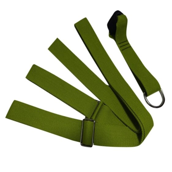 Juniper Green Yoga Flexible Nylon Belt for Stretch Deepening - Yoga Props - Chakra Galaxy