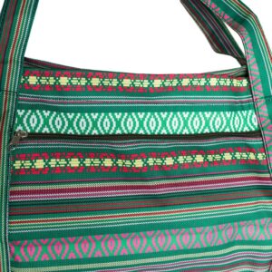 Large Capacity Stripe Bohemian Design Print Green Yoga Mat Bag - Yoga Mat Bags - Chakra Galaxy