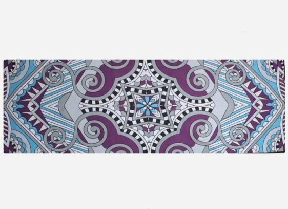Light Blue & Purple Mandala Printed Ultra-Thin Yoga Mat Suede Towel - Yoga Mats - Chakra Galaxy