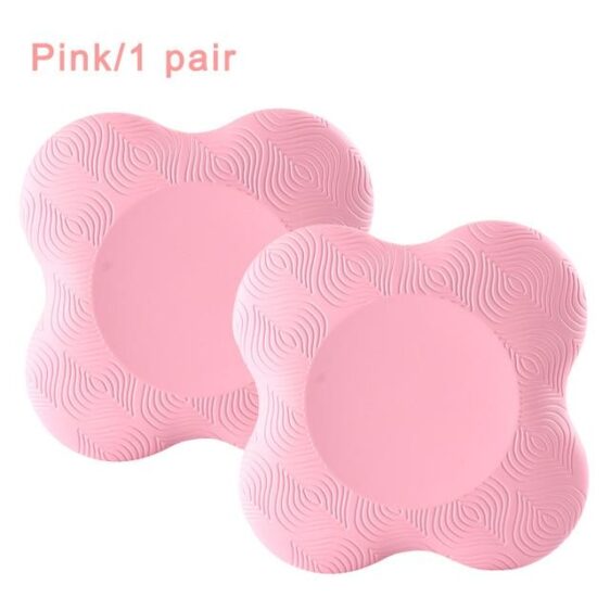 Lovely Pair of Cherry Pink Travel Yoga Pads for Knees and Elbows PU - Yoga Mats - Chakra Galaxy
