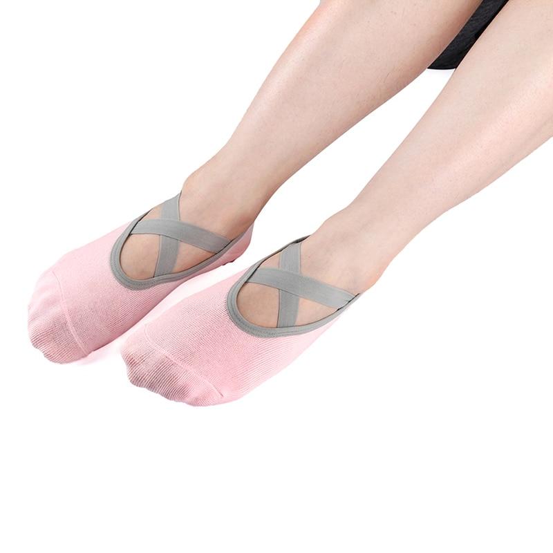 3 Pairs Low Cut Anti-Skid Grips Sticky Bottom Quick-Dry Cotton Yoga Socks