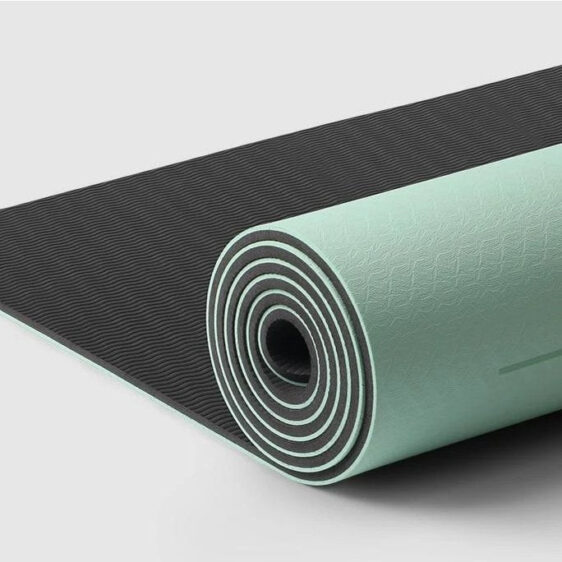 Macha Green Hot Yoga Mat with Position Lines for Hatha Yoga TPE - Yoga Mats - Chakra Galaxy