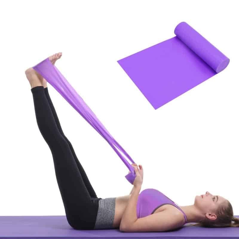 Mesmerizing Lavender Yoga Band Expander For Everday Flexibility Stretch