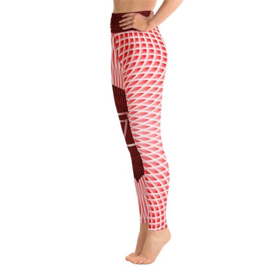 Muladhara Root Chakra High Waist Leggings Red Yoga Pants - Yoga Leggings - Chakra Galaxy
