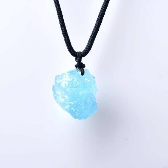 Natural Aquamarine Crystal Stone Pendant Healing Necklace - Pendants - Chakra Galaxy