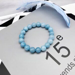 Natural Aquamarine Stone 8mm Beads Chakra Bracelet - Charm Bracelets - Chakra Galaxy