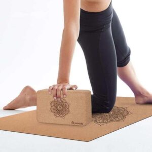 Natural Cork OM Mandala Symbol Eco-Friendly Workout Yoga Block - Yoga Blocks - Chakra Galaxy