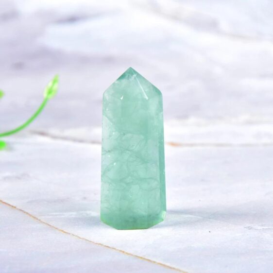 Natural Crystal Green Fluorite Quartz Chakra Healing Wand 1 pc Ornament - Chakra Stones - Chakra Galaxy
