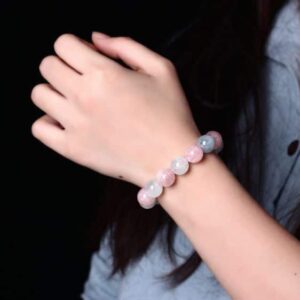 Natural Morganite 10mm Stone Beads Healing Bracelet - Charm Bracelets - Chakra Galaxy