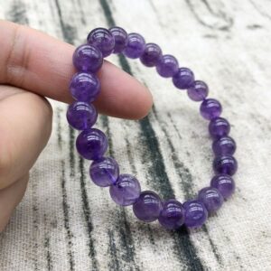 Natural Purple Amethyst Gemstone Beads Energy Charm Bracelet - Charm Bracelets - Chakra Galaxy