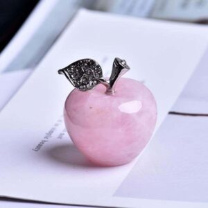 Natural Rose Quartz Pink Apple Chakra Balancing Home & Study Room Decor - Chakra Stones - Chakra Galaxy