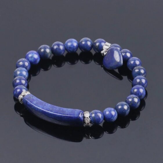 Natural Stone Beads Lapis Lazuli Handmade Chakra Bracelet for Women - Charm Bracelets - Chakra Galaxy