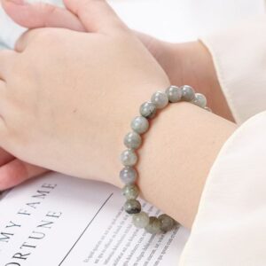 Natural White Labradorite Stone Beads Yoga Bracelet - Charm Bracelets - Chakra Galaxy