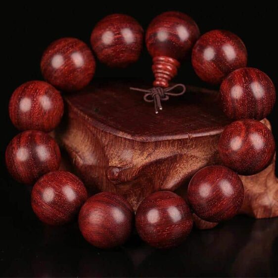 Natural Zambian Red Sandalwood Wood Prayer 18mm Mala Beads Chakra Bracelet - Charm Bracelet - Chakra Galaxy