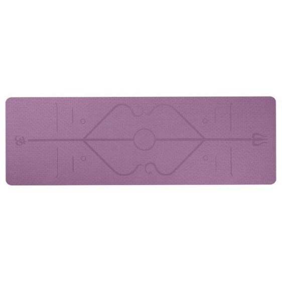 Non-Slip Purple Yoga Mat for Pilates Exercise with Position Line TPE - Yoga Mats - Chakra Galaxy