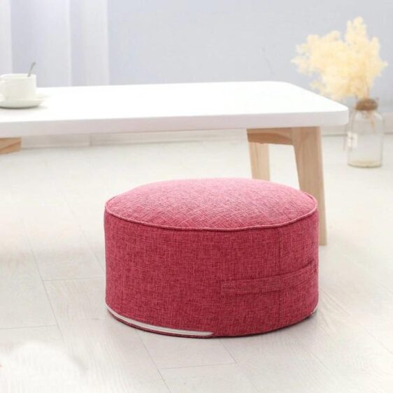 Pink High Cushion Round Strength Sponge Zafu Meditation Seat - Meditation Seats & Cushions - Chakra Galaxy