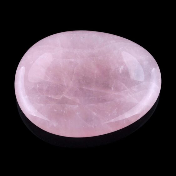 Pink Rose Quartz Carved Crystal 1 PC Chakra Worry Stone Reiki Healing - Chakra Stones - Chakra Galaxy