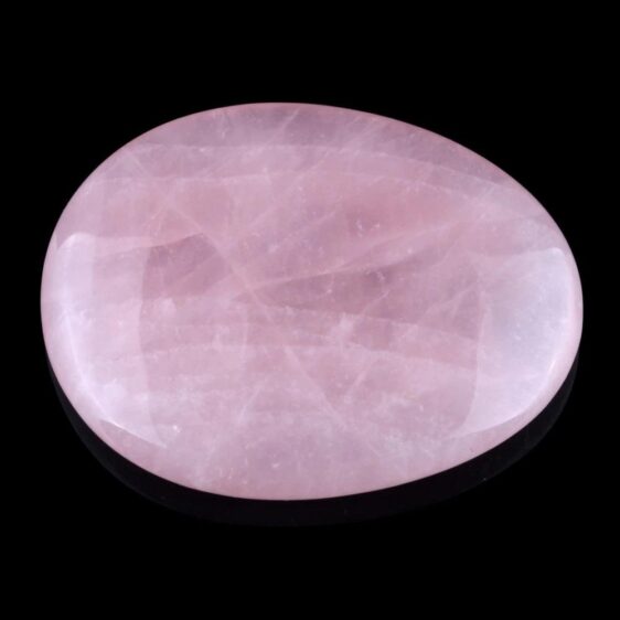 Pink Rose Quartz Carved Crystal 1 PC Chakra Worry Stone Reiki Healing - Chakra Stones - Chakra Galaxy