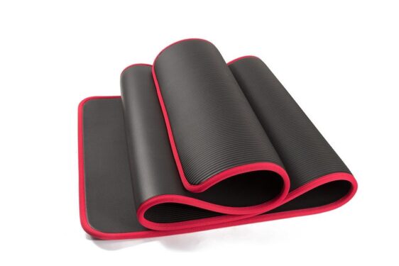 Plain Substantial Cozy Non-Slip Black Yoga Mat + Free Yoga Strap - Yoga Mats - Chakra Galaxy
