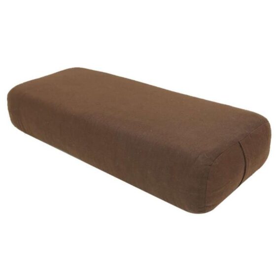 Pleasant Chocolate Brown Bolster Pillow for Iyengar & Yin Yoga - Yoga Props - Chakra Galaxy