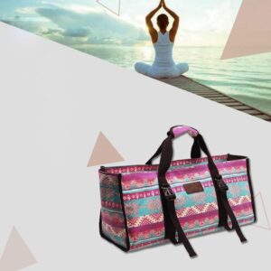 Plus-Sized Carry On Luggage Ethnic Bohemian Pattern Print Yoga Mat Bag - Yoga Mat Bags - Chakra Galaxy