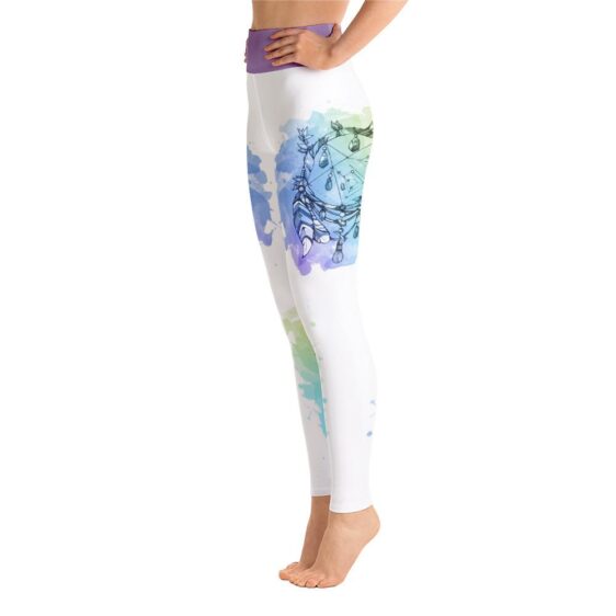 Purple Hip & Bohemian Dream Catcher Yoga Pants Leggings - Chakra Galaxy