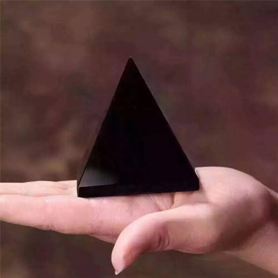 Pyramid Healing Ornate Crystal Black Natural Obsidian Quartz Home Decor - Chakra Stones - Chakra Galaxy