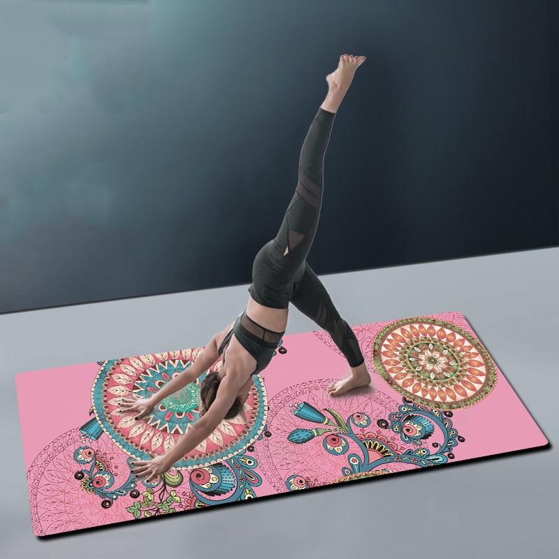 Remarkable Lotus Mandala Printed Yoga Mat for Yoga Workout Suede + TPE
