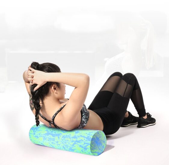 Resin Design Blue + Green Pilates Yoga Workout Foam Roller EVA - Yoga Foam Rollers - Chakra Galaxy