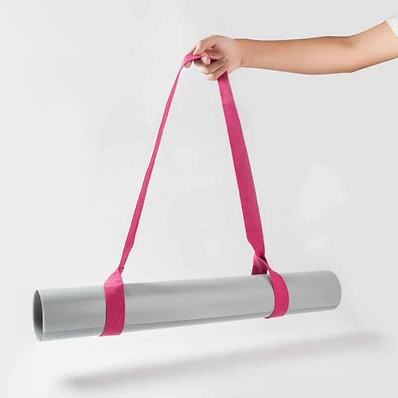 Rose Pink Adjustable Shoulder Carrier Yoga Mat Strap Tie Rope