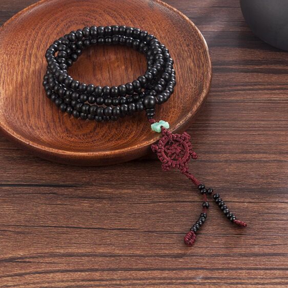 Sandalwood Buddha Meditation Strand Prayer Bead Mala Bracelet - Charm Bracelets - Chakra Galaxy