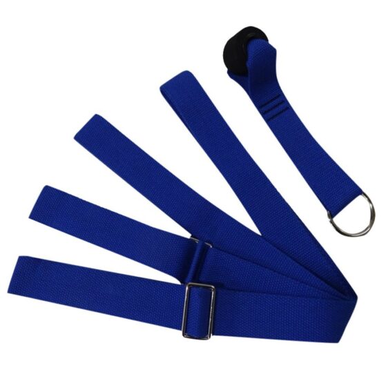 Sapphire Blue Yoga Flexible Nylon Strap for Extended Stretches - Yoga Props - Chakra Galaxy