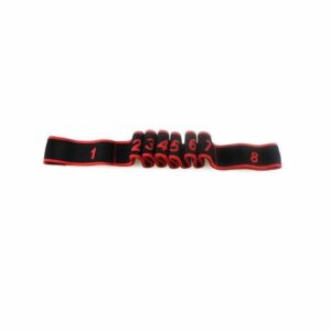 Scarlet Red & Black Yoga Workout Strap w/ 8 Segments for Dynamic Stretches - Yoga Props - Chakra Galaxy