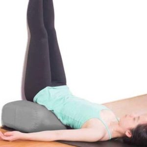 Silver Gray Indoor Fitness Cushion Long Round Yoga Bolster - Yoga Bolster - Chakra Galaxy