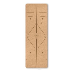 Simple Lotus Non-Slip Natural Cork TPE Yoga Mat With Position Line - Yoga Mats - Chakra Galaxy