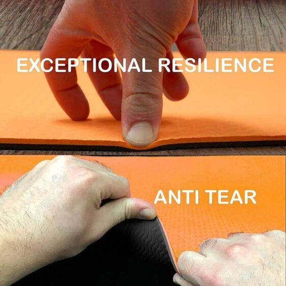 Slick Vibrant Orange Non-Slip Travel Yoga Mat for Pilates Exercise TPE - Yoga Mats - Chakra Galaxy