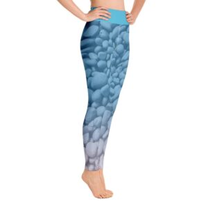Smooth Stone Blue & Pink Pebbles Yoga Pants High Waist Leggings - Yoga Leggings - Chakra Galaxy