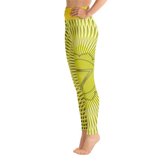 Solar Plexus Manipura Chakra Yoga Pants High Waist Leggings - Yoga Leggings - Chakra Galaxy