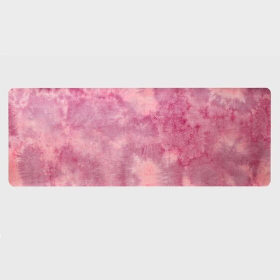 Sophisticated Coral Pink Tie-dye Best Yoga Mat Online Suede TPE - - Chakra Galaxy