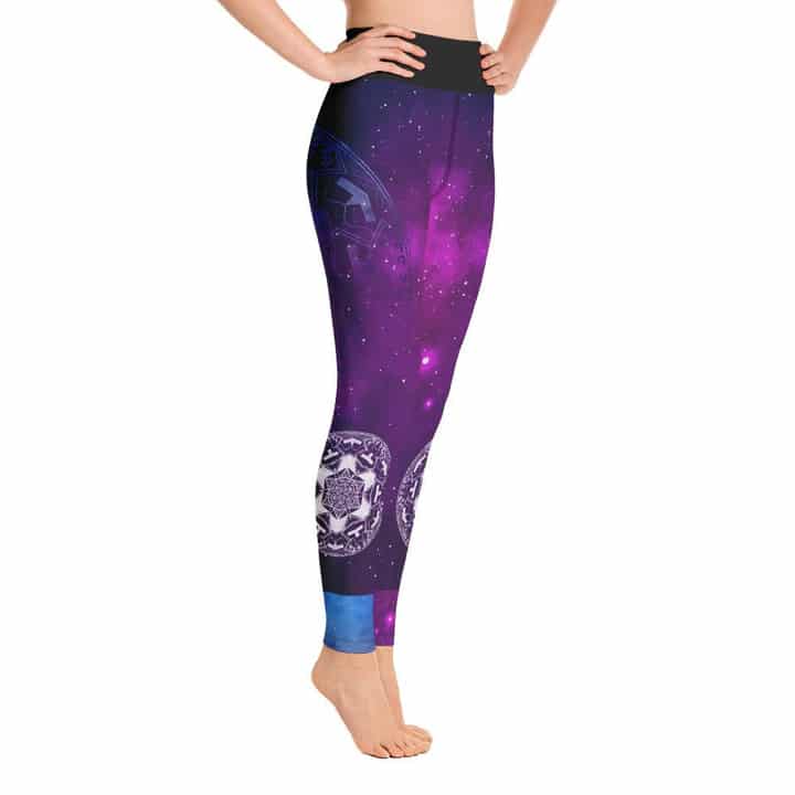 Space Art Mandala Symbol High Waist Yoga Pants Leggings