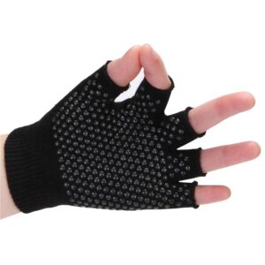 Spider Black with Transparent Silica Gels Yoga Workout Gloves - Yoga Gloves - Chakra Galaxy