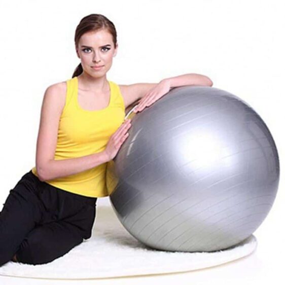Staggering Flint Gray Yoga Medicine Ball for Core Strengthening - Yoga Props - Chakra Galaxy