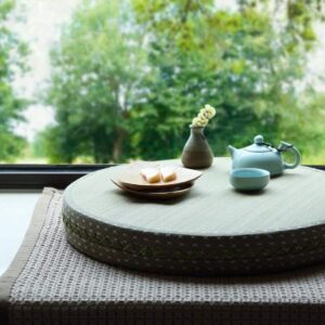Stylish Japanese Zen Tatami Zafu Cushion Round Meditation Seat - Meditation Seats & Cushions - Chakra Galaxy