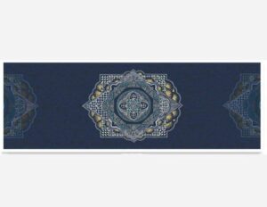 Suave Navy Blue Mandala Printed Yoga Mat Suede Towel for Beginners - Yoga Towel - Chakra Galaxy